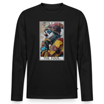 Tarot Cards Tarot Card The Fool The Fool - Men's Premium Organic Long Sleeve Shirt - black - Front - Nico (187cm)