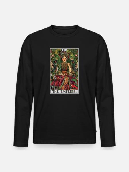 Carte de tarot L’impératrice L’impératrice - T-shirt manches longues Premium bio Homme - noir