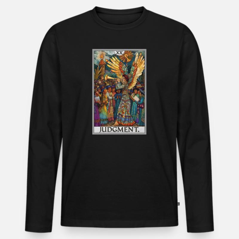 Tarotkarten Tarotkarte 20 Judgment Gericht - Männer Premium Bio Langarmshirt - Schwarz