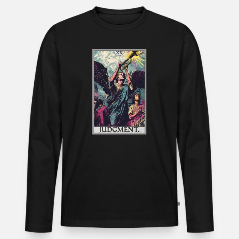 Tarotkarten Tarotkarte 20 Judgment Gericht - Männer Premium Bio Langarmshirt - Schwarz