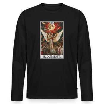Tarotkarten Tarotkarte 20 Judgment Gericht - Männer Premium Bio Langarmshirt - Schwarz - Vorne - Nico (187cm)