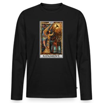 Tarotkarten Tarotkarte 20 Judgment Gericht - Männer Premium Bio Langarmshirt - Schwarz - Vorne - Nico (187cm)
