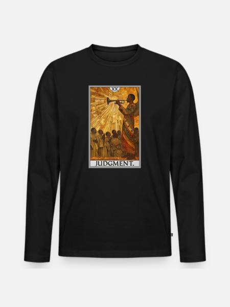 Tarotkarten Tarotkarte 20 Judgment Gericht - Männer Premium Bio Langarmshirt - Schwarz