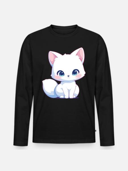 Arctic Fox Polarfüchse Polarfuchs - Men's Premium Organic Long Sleeve Shirt - black