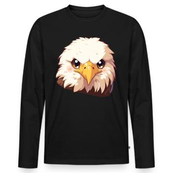 Bald Eagle Weißkopfseeadler - Men's Premium Organic Long Sleeve Shirt - black - Front - Nico (187cm)