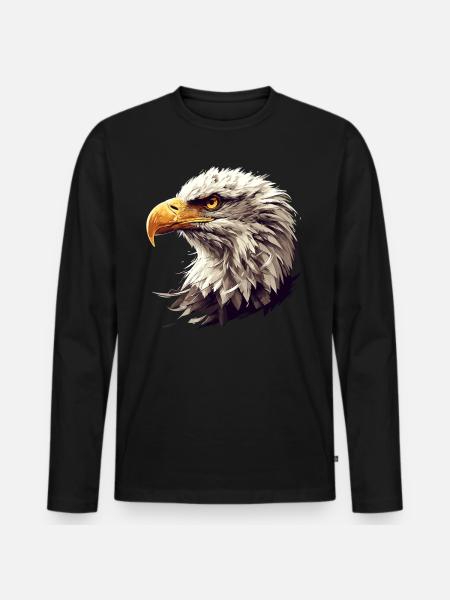 Bald Eagle Weißkopfseeadler - Men's Premium Organic Long Sleeve Shirt - black