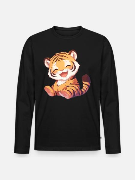 Bengal Tiger King Tiger - Men's Premium Organic Long Sleeve Shirt - black