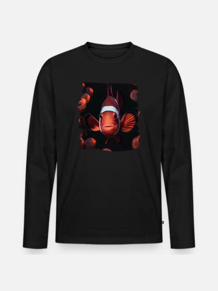 Clownfish Clownfische Clownfisch - Männer Premium Bio Langarmshirt - Schwarz
