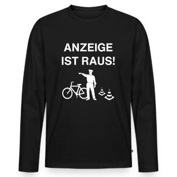 La publicité est out humour drôle plaisir - T-shirt manches longues Premium bio Homme - noir - Devant - Nico (187cm)