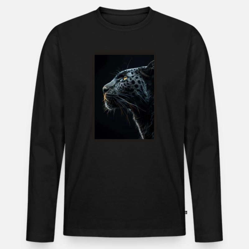 Panthers Panther - Männer Premium Bio Langarmshirt - Schwarz
