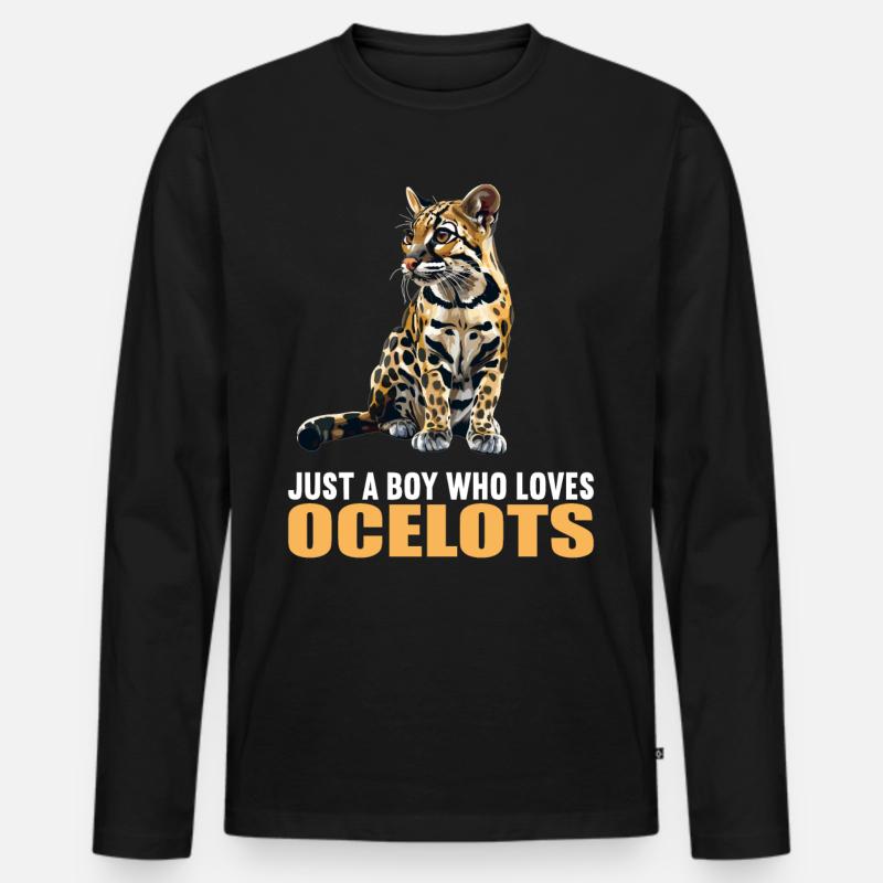 Ocelots Ocelot - Männer Premium Bio Langarmshirt - Schwarz