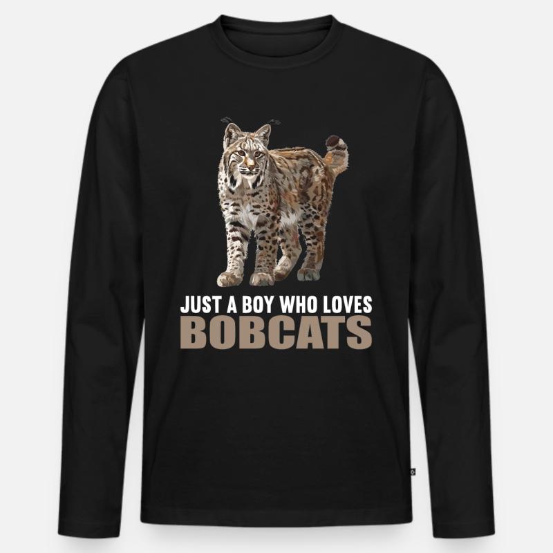 Bobcats Rotluchse Rotluchs Luchs - Männer Premium Bio Langarmshirt - Schwarz