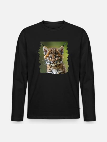 Bobcats Rotluchse Rotluchs Luchs - Männer Premium Bio Langarmshirt - Schwarz