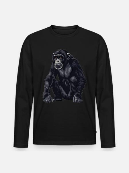 Bonobos Bonobo - Men's Premium Organic Long Sleeve Shirt - black