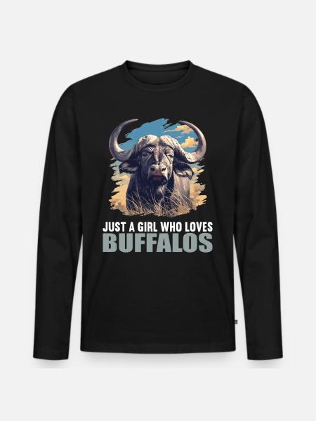 Buffalos Buffalo Büffel - Men's Premium Organic Long Sleeve Shirt - black