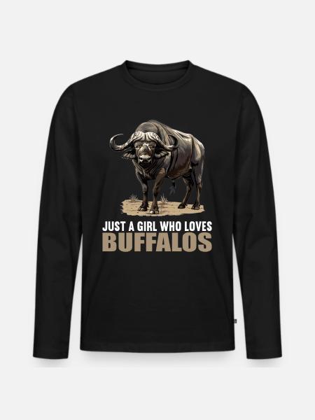 Buffalos Buffalo Büffel - Men's Premium Organic Long Sleeve Shirt - black