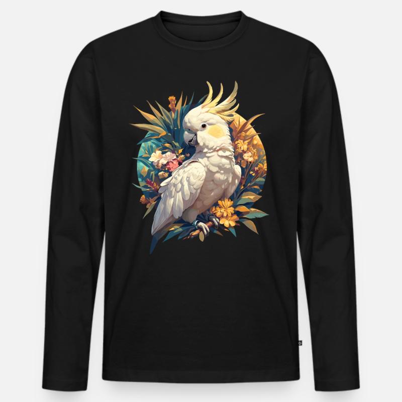 Cockatoo Kakadus Kakadu - Männer Premium Bio Langarmshirt - Schwarz