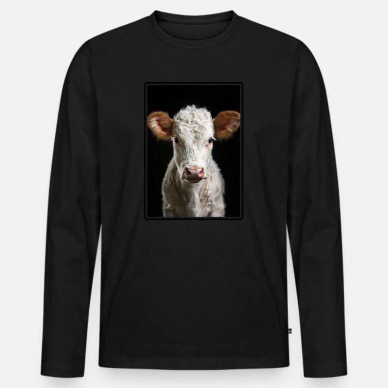 Kühe Kuh - Männer Premium Bio Langarmshirt - Schwarz