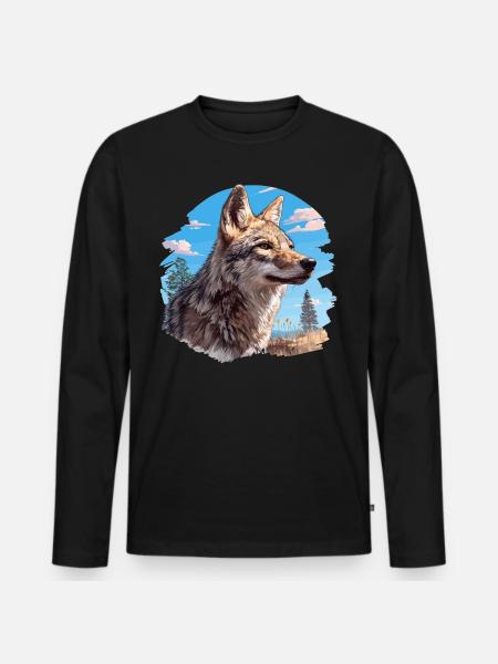 Coyotes Coyote - Men's Premium Organic Long Sleeve Shirt - black