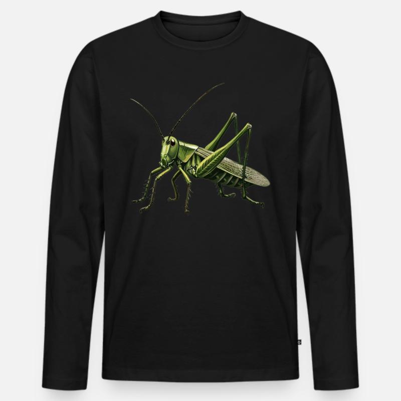 Grillen Grille - Männer Premium Bio Langarmshirt - Schwarz