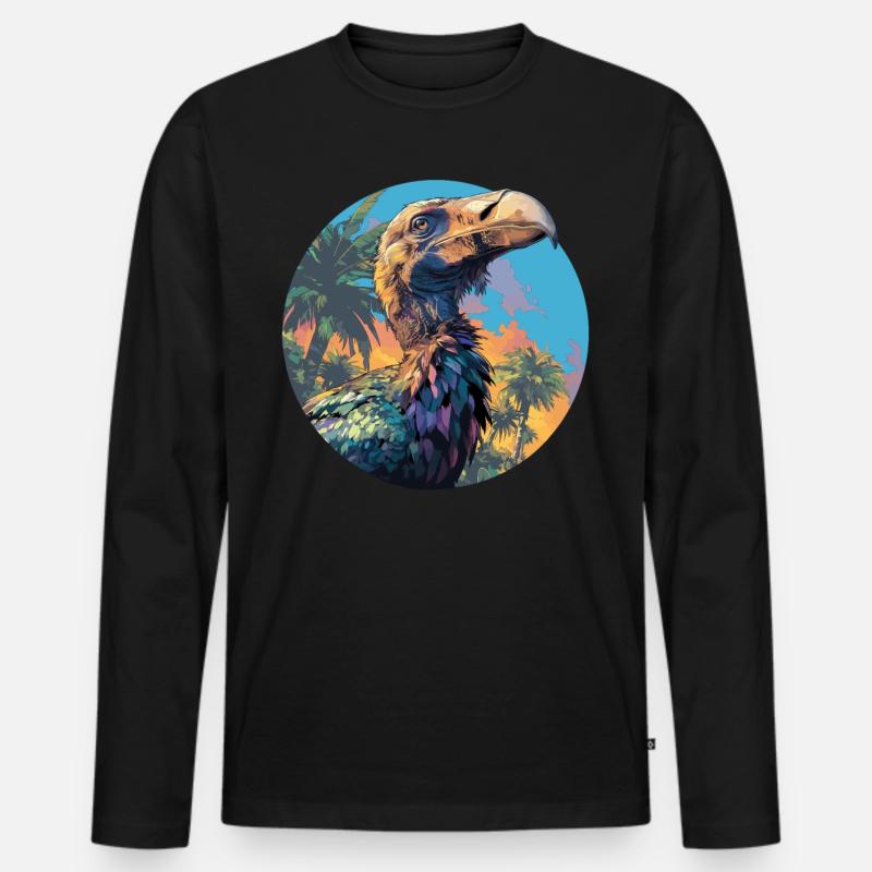 Dodos Dodo - Männer Premium Bio Langarmshirt - Schwarz