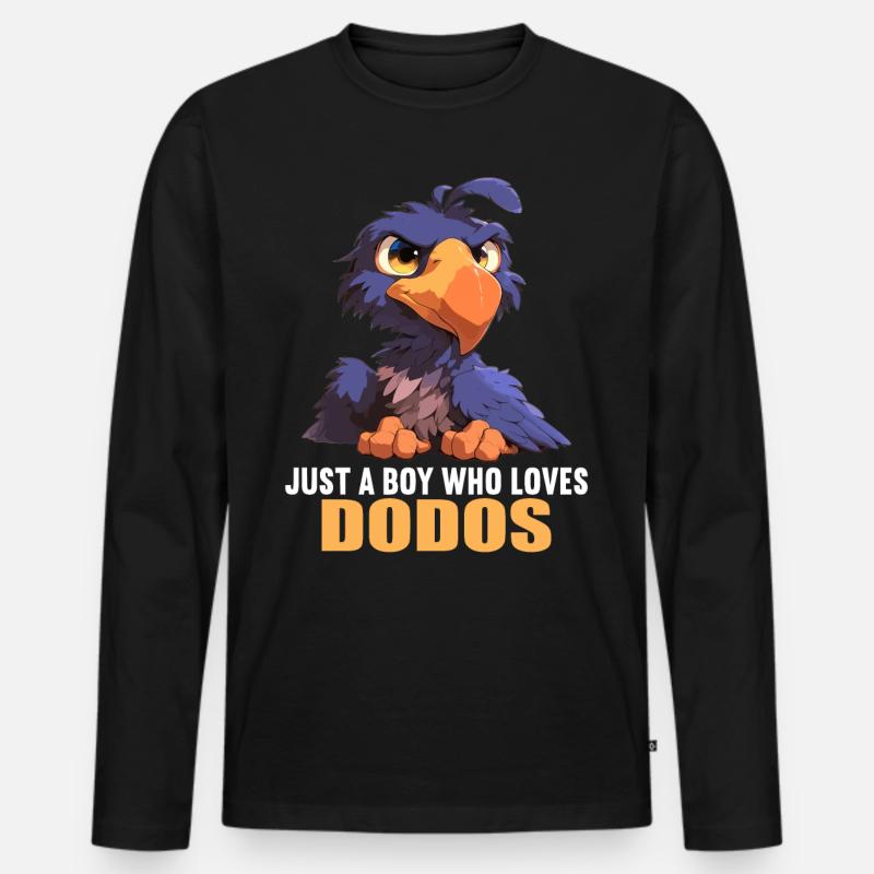 Dodos Dodo - Männer Premium Bio Langarmshirt - Schwarz