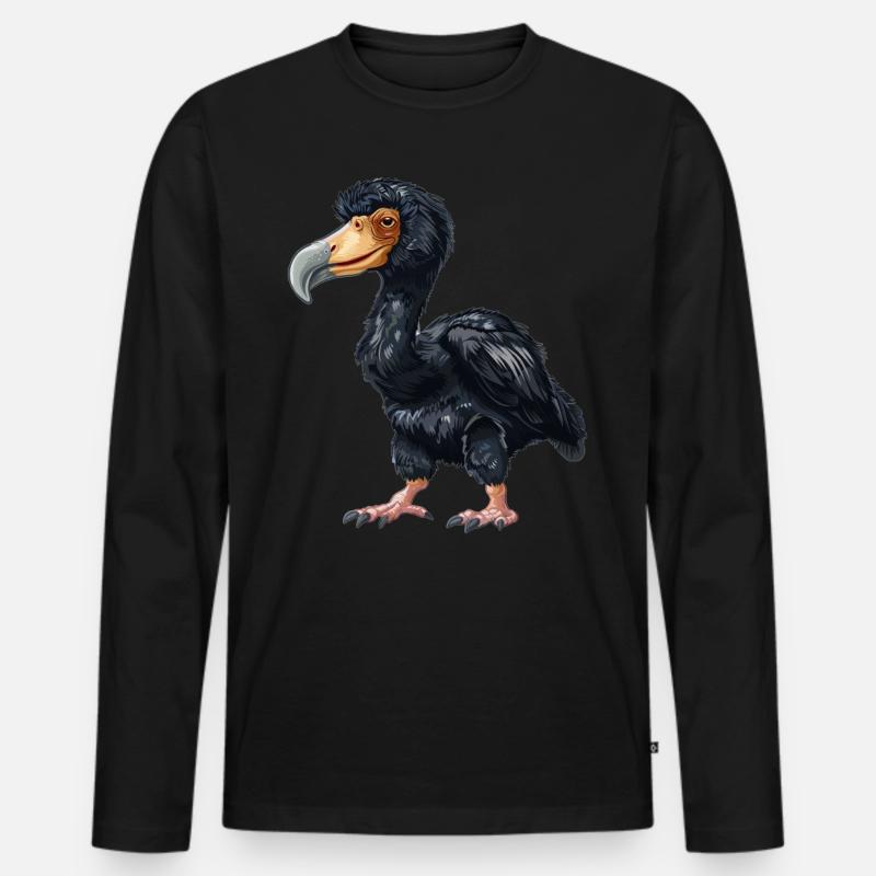 Dodos Dodo - Männer Premium Bio Langarmshirt - Schwarz