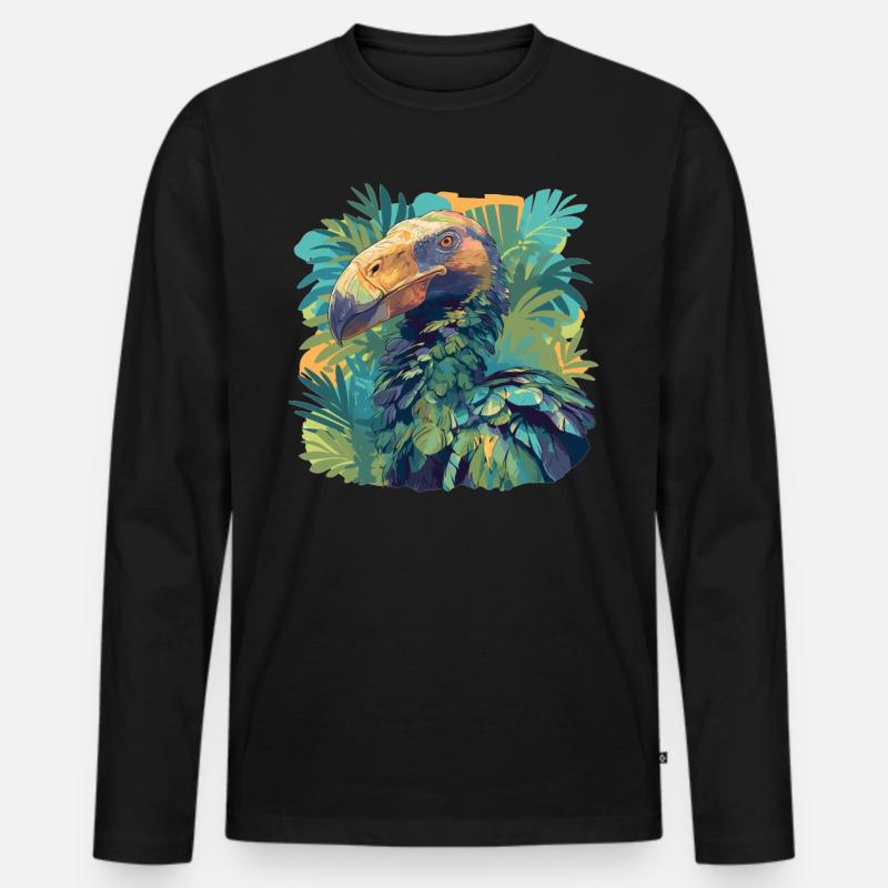 Dodos Dodo - Männer Premium Bio Langarmshirt - Schwarz