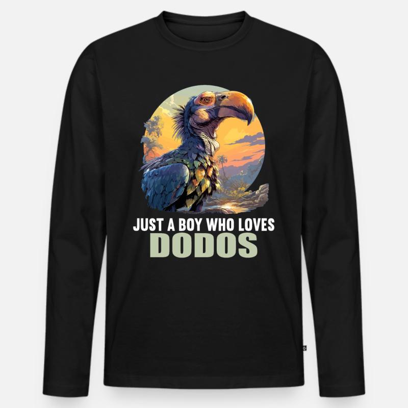 Dodos Dodo - Männer Premium Bio Langarmshirt - Schwarz