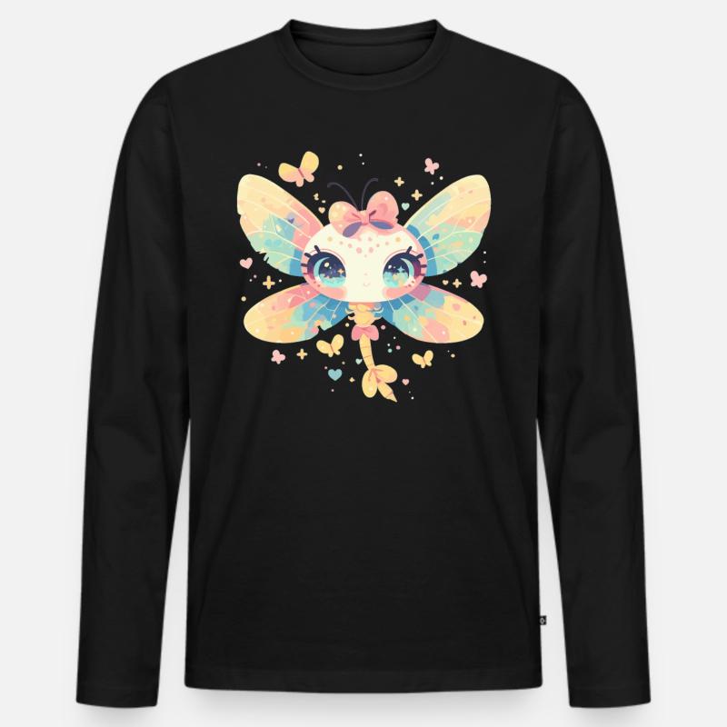 Libellen Libelle - Männer Premium Bio Langarmshirt - Schwarz
