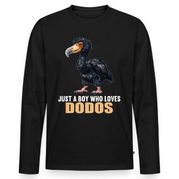 Dodos Dodo - Men's Premium Organic Long Sleeve Shirt - black - Front - Nico (187cm)
