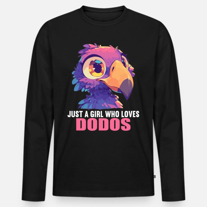 Dodos Dodo - Männer Premium Bio Langarmshirt - Schwarz