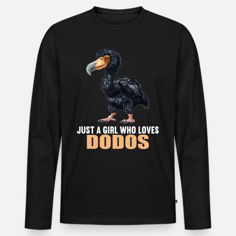 Dodos Dodo - Männer Premium Bio Langarmshirt - Schwarz