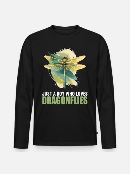 Libellules Libellule - T-shirt manches longues Premium bio Homme - noir