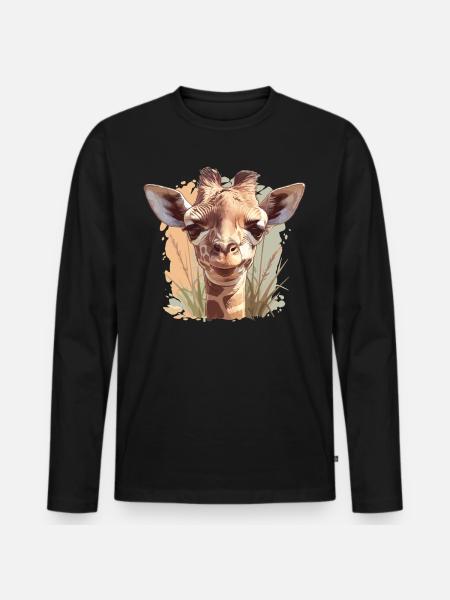 Giraffes Giraffe - Men's Premium Organic Long Sleeve Shirt - black