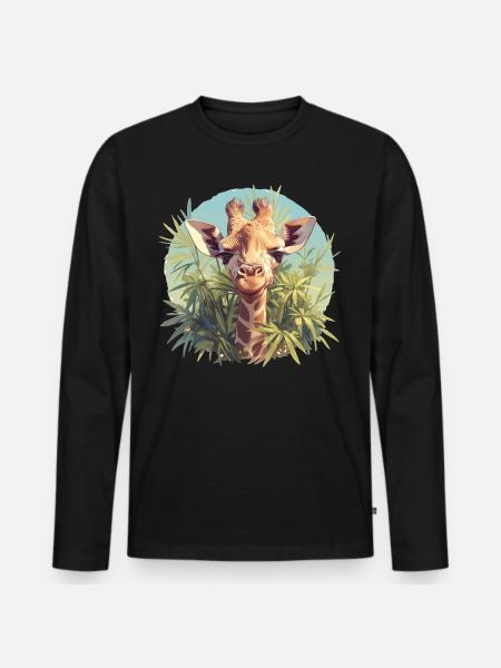 Giraffes Giraffe - Men's Premium Organic Long Sleeve Shirt - black