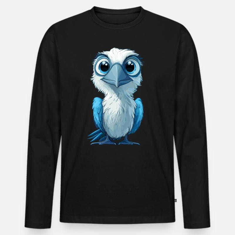 Blaufußtölpel - Männer Premium Bio Langarmshirt - Schwarz