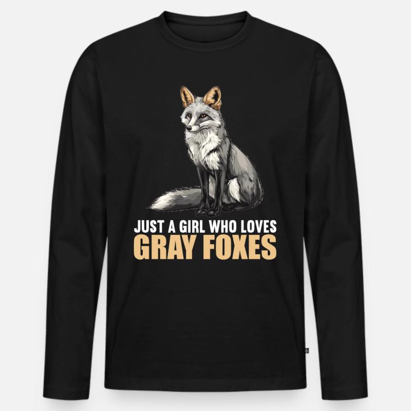 Graufüchse Graufuchs - Männer Premium Bio Langarmshirt - Schwarz
