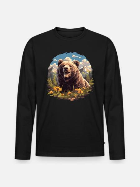 grizzly bears Grizzly bear - Men's Premium Organic Long Sleeve Shirt - black