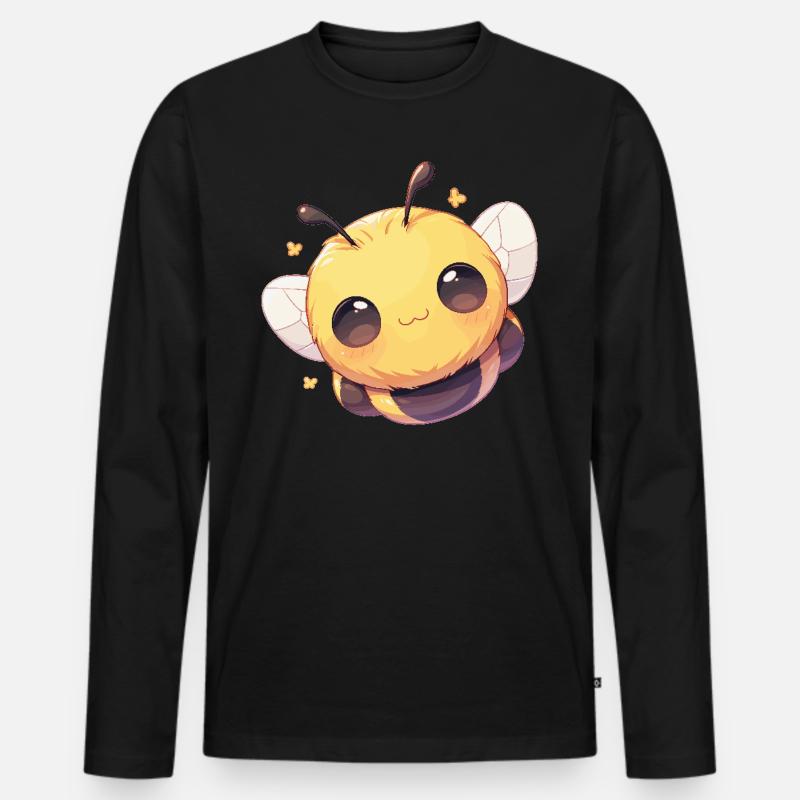 Bienen Biene - Männer Premium Bio Langarmshirt - Schwarz