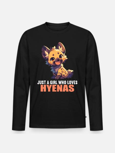 Hyänen Hyäne - Männer Premium Bio Langarmshirt - Schwarz