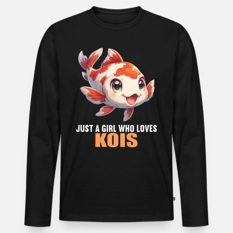 Kois Koi Karpfen - Männer Premium Bio Langarmshirt - Schwarz
