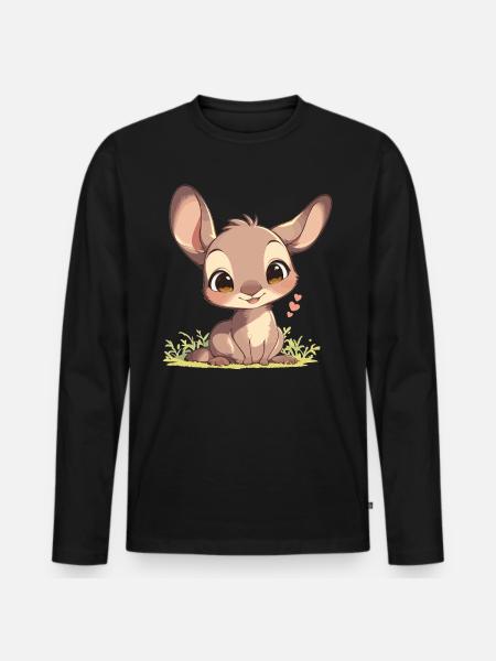 Kangaroos Kangaroo - Men's Premium Organic Long Sleeve Shirt - black