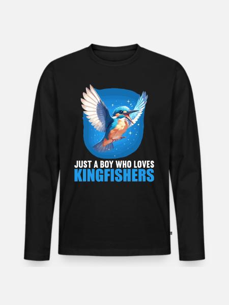 Eisvögel Eisvogel - Männer Premium Bio Langarmshirt - Schwarz