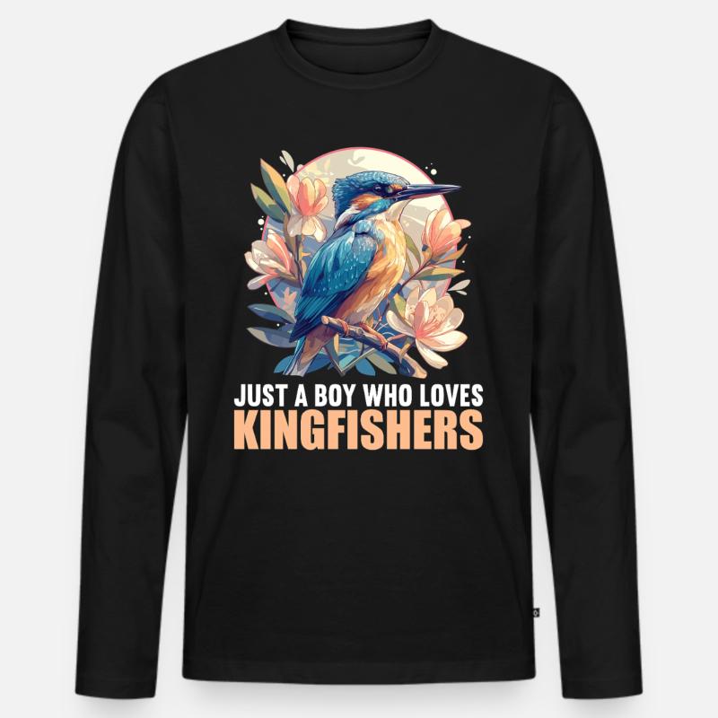 Eisvögel Eisvogel - Männer Premium Bio Langarmshirt - Schwarz