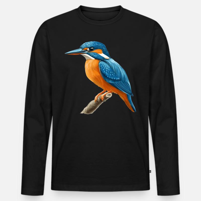 Eisvögel Eisvogel - Männer Premium Bio Langarmshirt - Schwarz