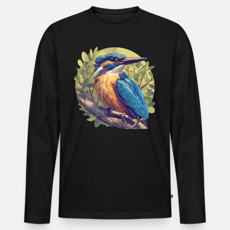 Eisvögel Eisvogel - Männer Premium Bio Langarmshirt - Schwarz