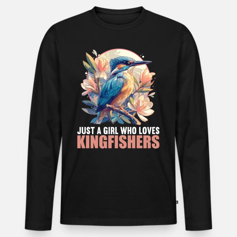 Eisvögel Eisvogel - Männer Premium Bio Langarmshirt - Schwarz