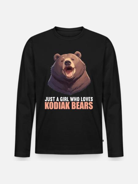 Kodiak Bear Kodiak Bear - Men's Premium Organic Long Sleeve Shirt - black