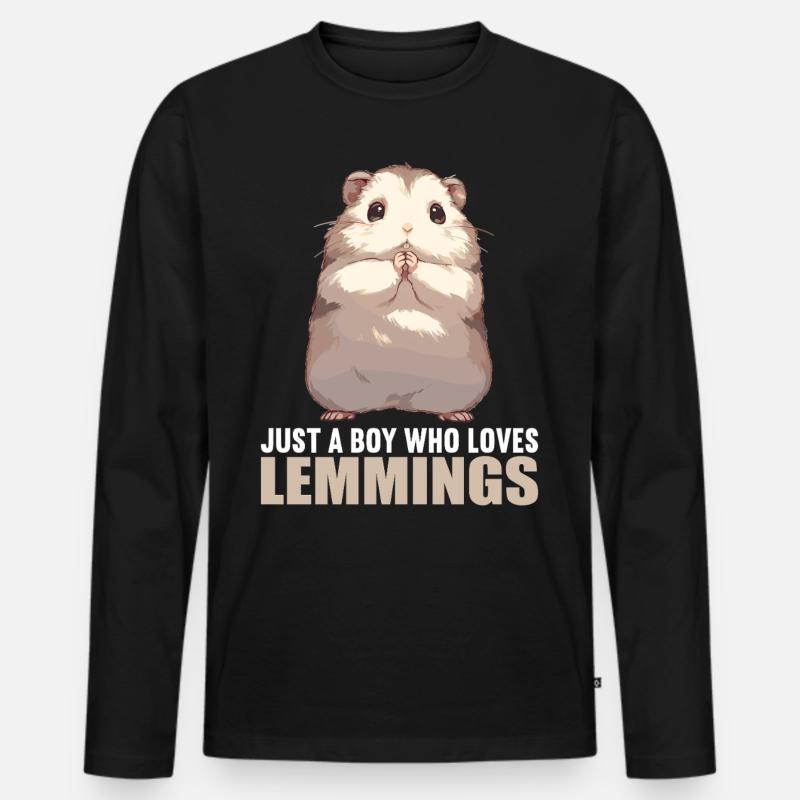 Lemminge Lemming - Männer Premium Bio Langarmshirt - Schwarz